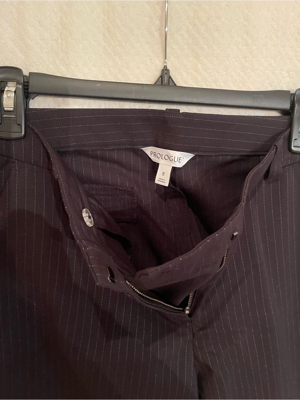 Prologue Black Pinstripe Men's Dress Pants - Picture 2 of 3